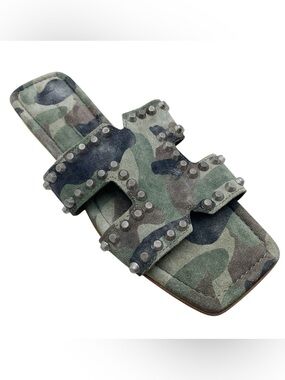 🆕{‘Kennel & Schmenger} Camo Studded Sandals
